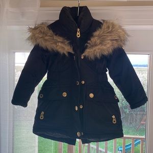 Catherine Malandrino Girls winter coat black